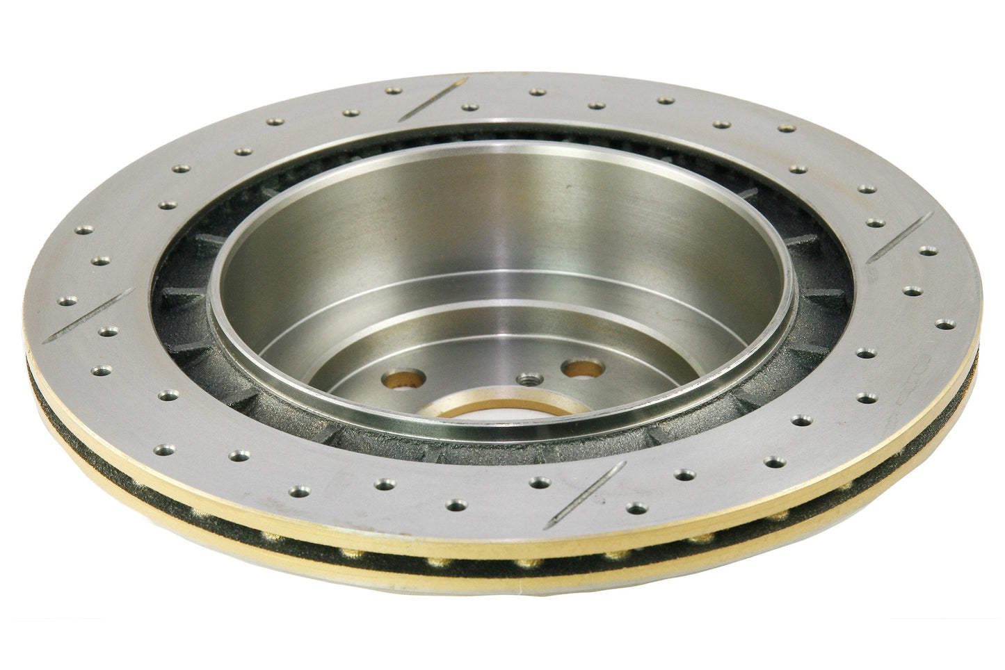2005-2008 Subaru Legacy & More | DBA Street Series Gold Cross-Drilled/Slotted Brake Rotor [Rear] | DBA653X