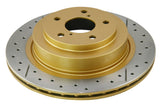 2005-2008 Subaru Legacy & More | DBA Street Series Gold Cross-Drilled/Slotted Brake Rotor [Rear] | DBA653X