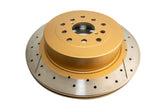 2003-2008 Subaru Impreza & More | DBA Street Series Gold Cross-Drilled/Slotted Brake Rotor [Rear] | DBA655X-10