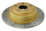 2000-2004 Subaru Outback & More | DBA Street Series Gold Cross-Drilled/Slotted Brake Rotor [Rear] | DBA657X