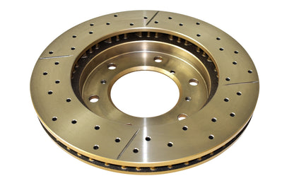 2000-2006 Mitsubishi Montero | DBA Street Series Gold Cross-Drilled/Slotted Brake Rotor [Front] | DBA660X