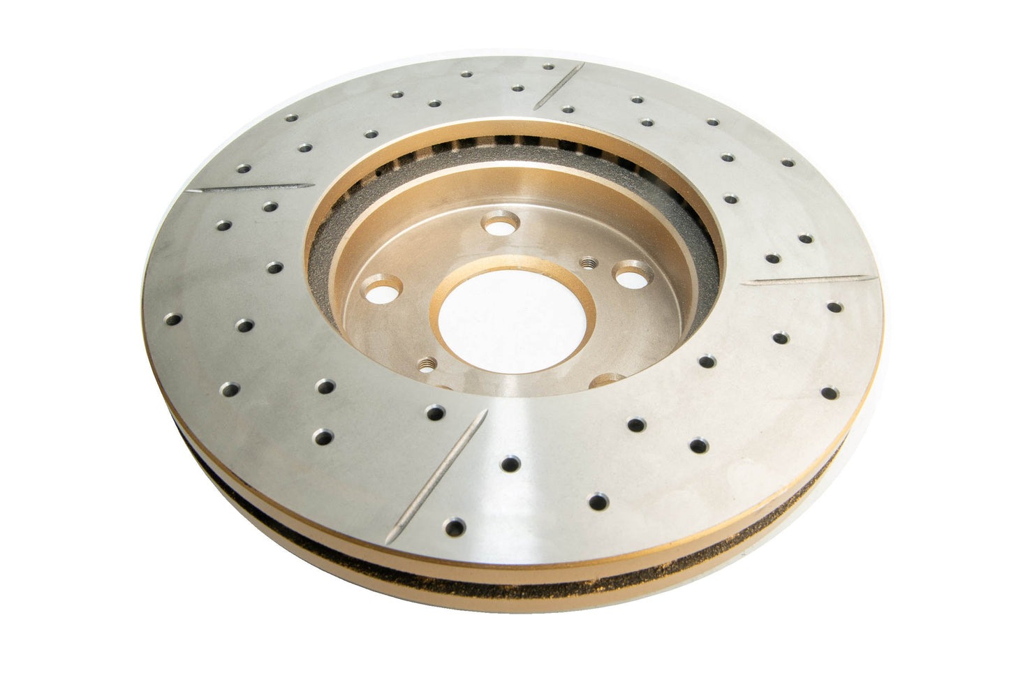 1998-2006 Toyota Camry & More | DBA Street Series Gold Cross-Drilled/Slotted Brake Rotor [Front] | DBA735X