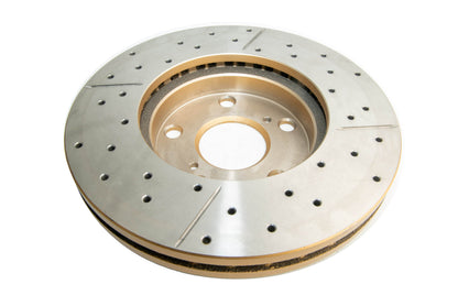 1998-2006 Toyota Camry & More | DBA Street Series Gold Cross-Drilled/Slotted Brake Rotor [Front] | DBA735X
