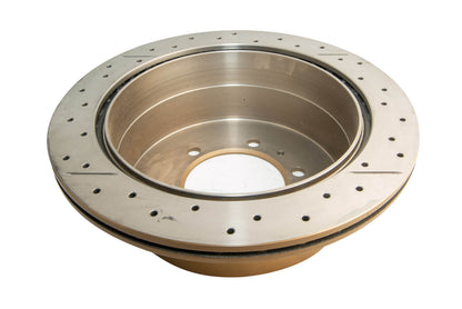 1993-1997 Toyota Land Cruiser | DBA Street Series Gold Cross-Drilled/Slotted Brake Rotor [Rear] | DBA786X