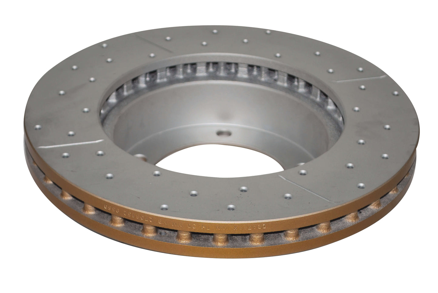 1998-2007 Toyota Land Cruiser & More | DBA Street Series Gold Cross-Drilled/Slotted Brake Rotor [Front] | DBA788X