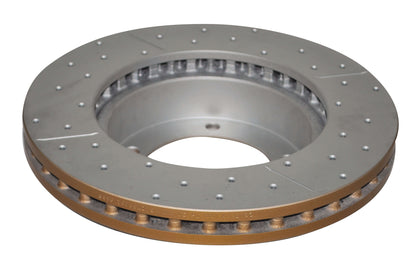 1998-2007 Toyota Land Cruiser & More | DBA Street Series Gold Cross-Drilled/Slotted Brake Rotor [Front] | DBA788X