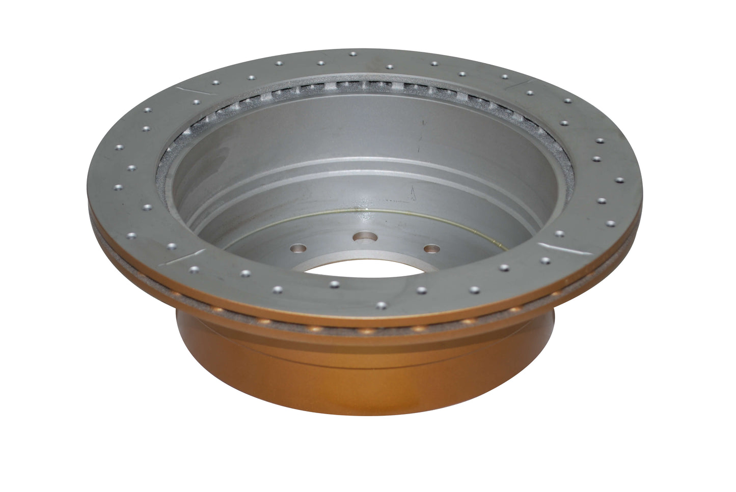 1998-2007 Toyota Land Cruiser & More | DBA Street Series Gold Cross-Drilled/Slotted Brake Rotor [Rear] | DBA789X