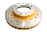 1989-1992 Toyota Land Cruiser | DBA Street Series Gold Cross-Drilled/Slotted Brake Rotor [Front] | DBA790X