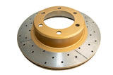 1998-2002 Toyota 4Runner & More | DBA Street Series Gold Cross-Drilled/Slotted Brake Rotor [Front] | DBA792X