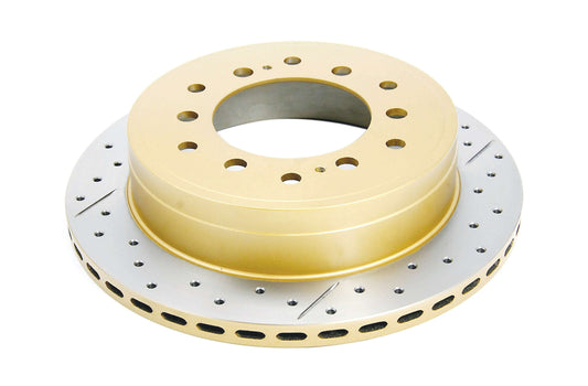 2001-2007 Toyota Sequoia & More | DBA Street Series Gold Cross-Drilled/Slotted Brake Rotor [Rear] | DBA793X