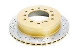 2001-2007 Toyota Sequoia & More | DBA Street Series Gold Cross-Drilled/Slotted Brake Rotor [Rear] | DBA793X