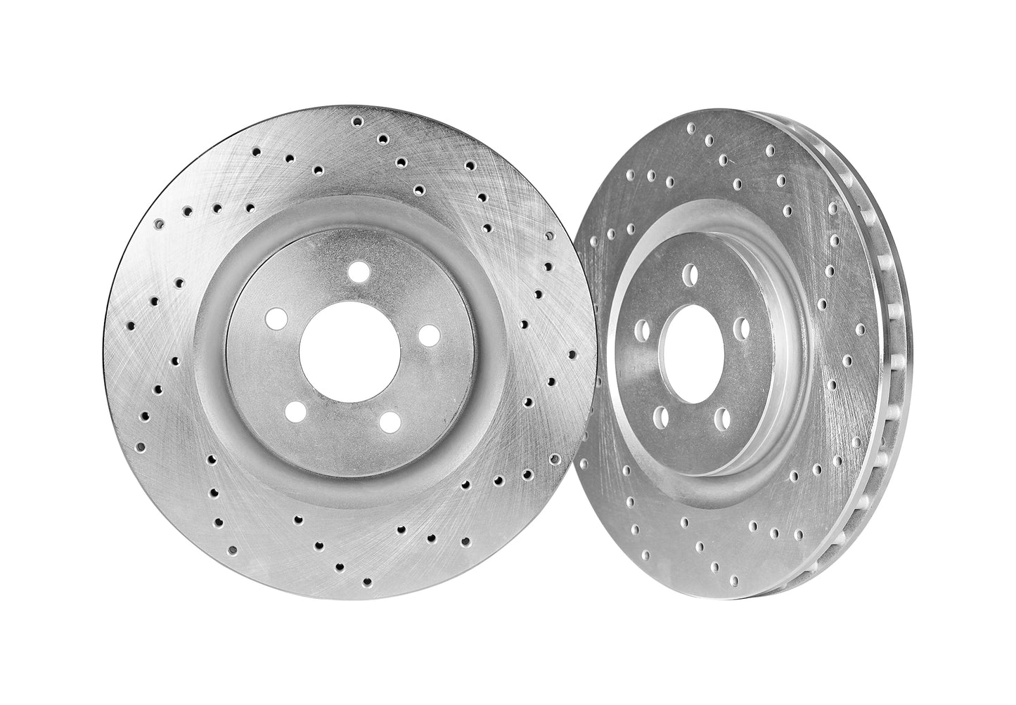 2022-2024 Toyota Tundra Front Cross Drilled & Slotted Rotors (Set of 2) - TOY71001