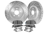 2003-04 Infiniti G35 Sport / 2003-08 Nissan 350Z [Z33] BREMBO Front Cross Drilled & Slotted 1-Pc Sport Rotors (Set of 2) - NIS81003