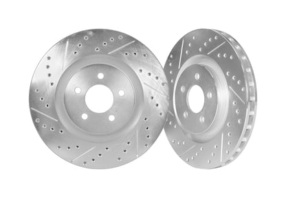 2014-24 Infiniti Q50 / 2017-22 Infiniti Q60 Front Cross Drilled & Slotted 1-Pc Rotors (Set of 2) - NIS81007