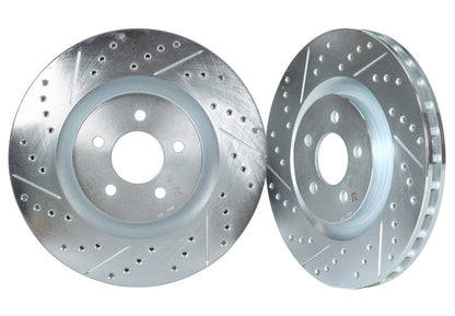 2003-07 Infiniti G35 / 2003-09 Nissan 350Z [Z33] Track Rear Cross Drilled & Slotted 1-Pc Sport Rotors (Set of 2) - NIS3621XS