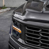 2021-2024 Ford F-150 XL Type-OE Carbon Fiber Hood Vent  - Anderson Composites - AC-FD21FDF150