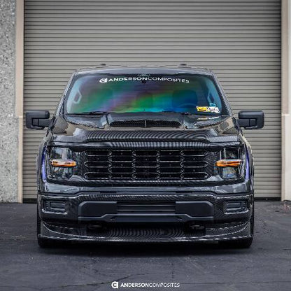 2021-2024 Ford F-150 XL Type-MB Carbon Fiber Front Chin Spoiler  - Anderson Composites - AC-FL21FDF150-MB