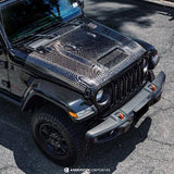 2018-2024 Jeep Wrangler (JL) Style-MO Carbon Fiber Hood  - Anderson Composites - AC-HD18JPJL-MO