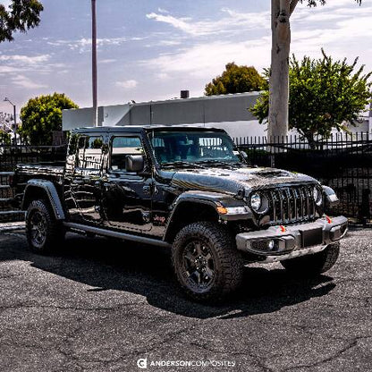 2018-2024 Jeep Wrangler (JL) Style-MO Carbon Fiber Hood  - Anderson Composites - AC-HD18JPJL-MO
