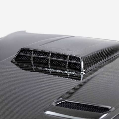 2021-2023 Ford Mustang Mach 1 Type-SK Double-Sided Carbon Fiber Hood  - Anderson Composites - AC-HD21FDMUM1-SK-DS