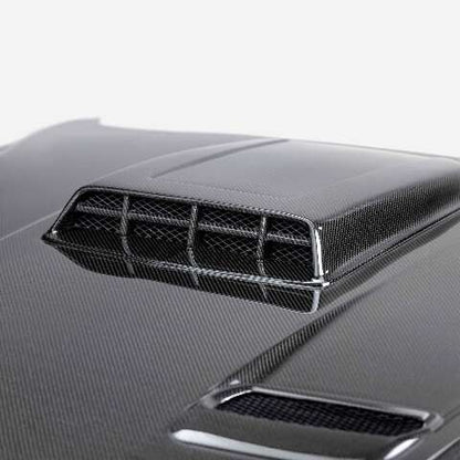 2021-2023 Ford Mustang Mach 1 Type-SK Double-Sided Carbon Fiber Hood  - Anderson Composites - AC-HD21FDMUM1-SK-DS