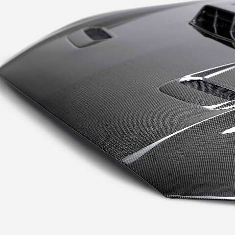 2021-2023 Ford Mustang Mach 1 Type-SK Double-Sided Carbon Fiber Hood  - Anderson Composites - AC-HD21FDMUM1-SK-DS