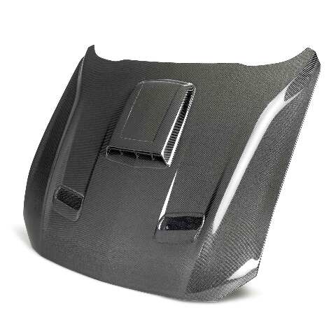 2021-2023 Ford Mustang Mach 1 Type-SK Double-Sided Carbon Fiber Hood  - Anderson Composites - AC-HD21FDMUM1-SK-DS
