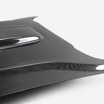 2021-2023 Ford Mustang Mach 1 Type-SK Double-Sided Carbon Fiber Hood  - Anderson Composites - AC-HD21FDMUM1-SK-DS