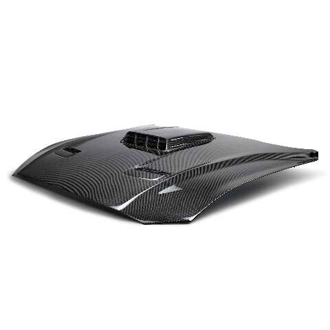 2021-2023 Ford Mustang Mach 1 Type-SK Double-Sided Carbon Fiber Hood  - Anderson Composites - AC-HD21FDMUM1-SK-DS