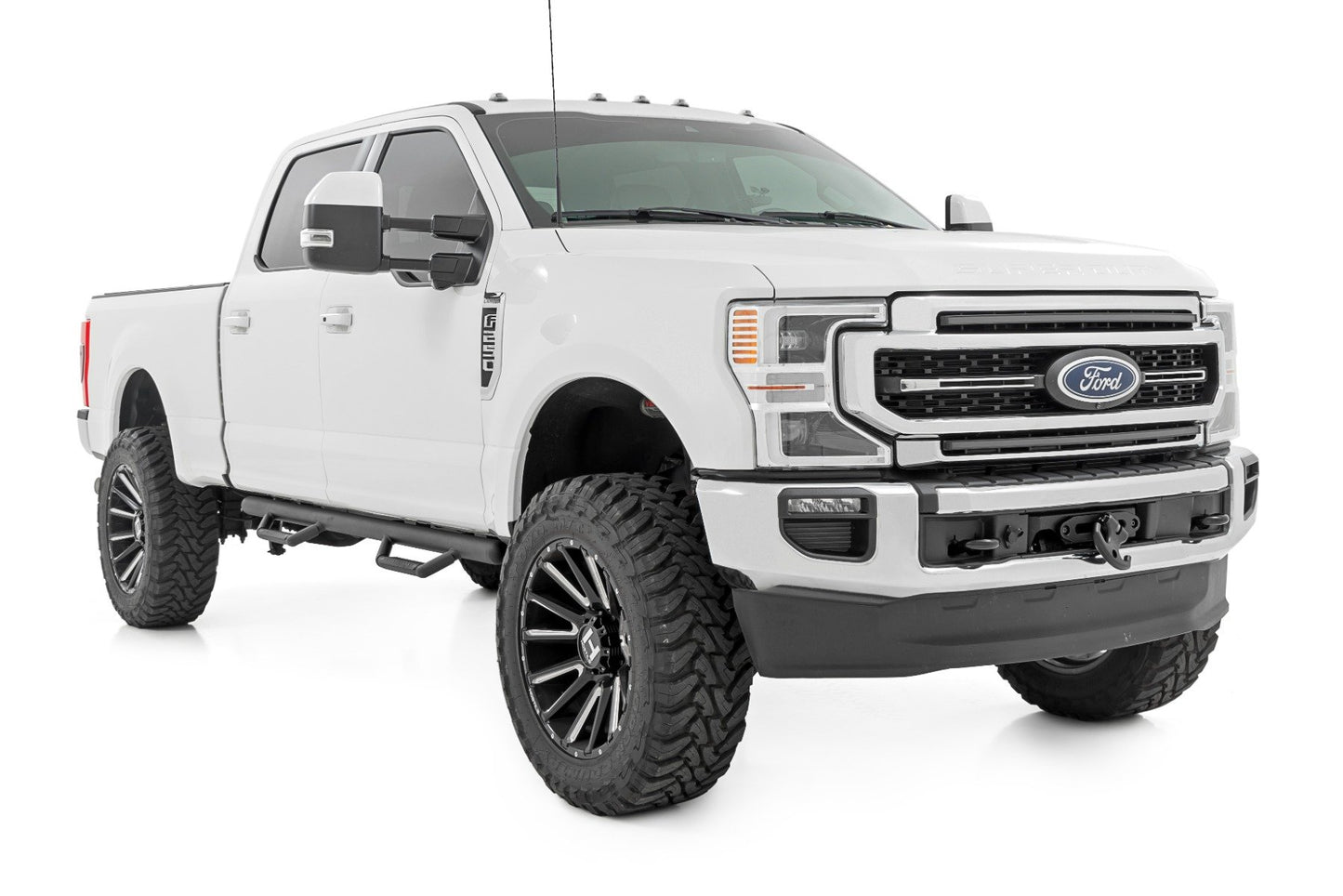 Nerf Steps | Super Crew/Short Bed |Ford F150 2WD/4WD | 2015-2022 | Rough Country | RCF1596CCB
