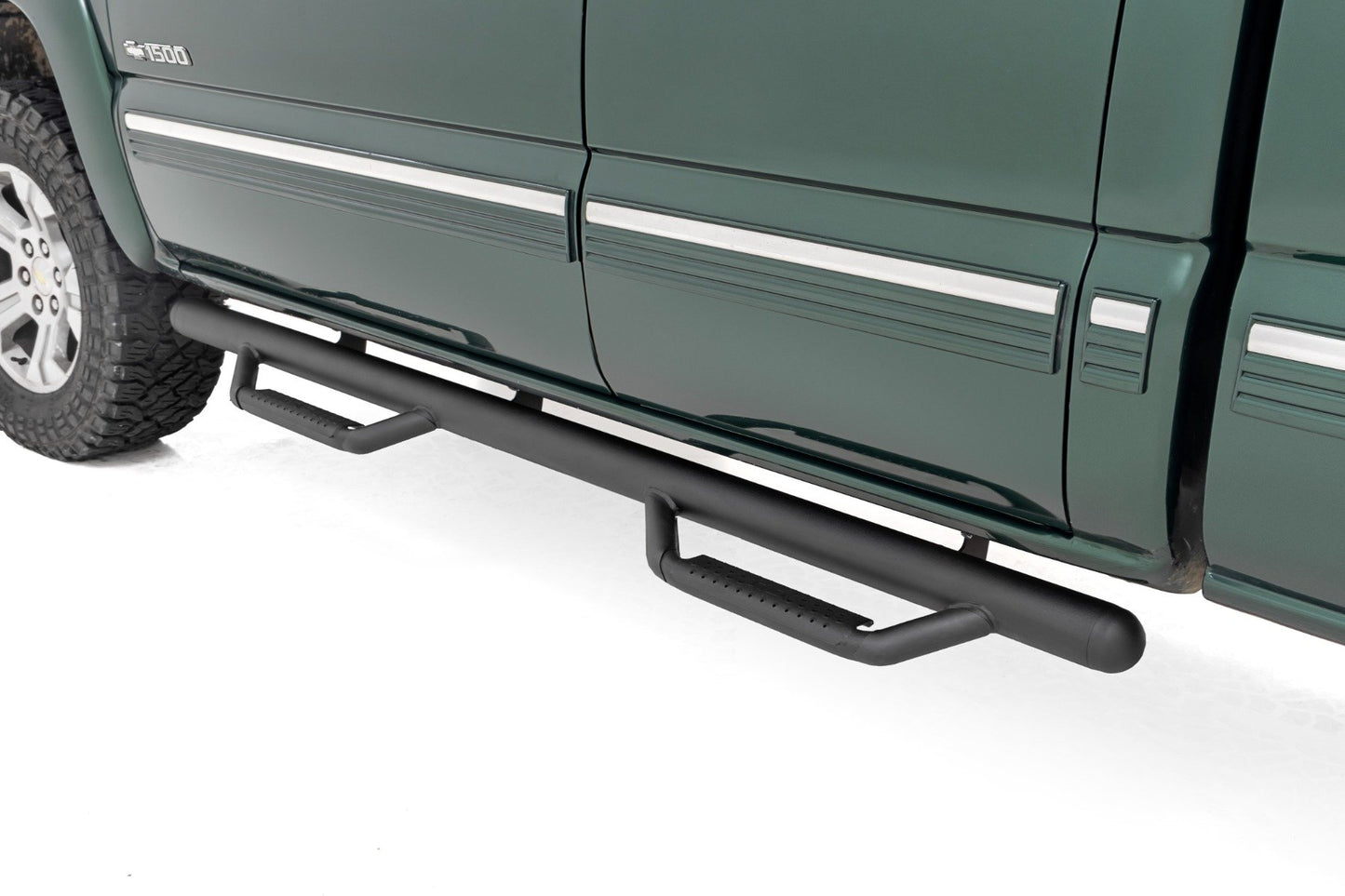 Nerf Steps | Full Length | Ext | 6.5 Ft Bed | Chevrolet Silverado/GMC Sierra 1500/2500HD | 1999-2006 | Rough Country | RCC9989QCB