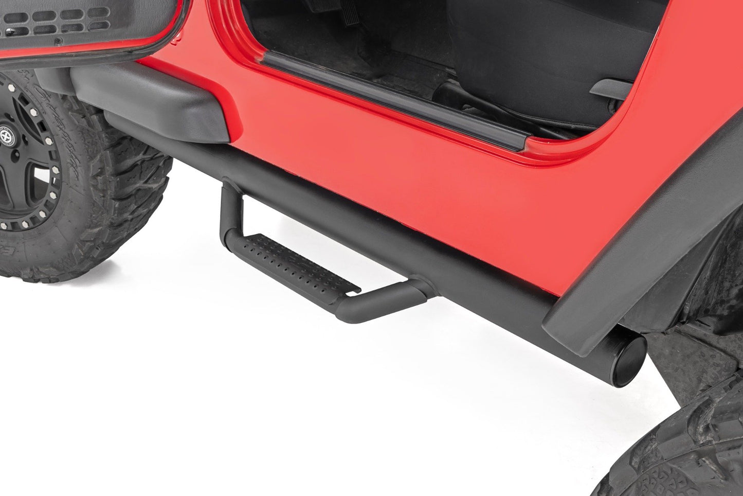 Nerf Steps | Full Length | Jeep Wrangler TJ 4WD | 1997-2006 | Rough Country | RCJ9746A