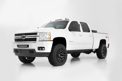 Rough Country 95 Series Wheel | One-Piece | Gloss Black Machined | 20x10 | 8x180 | -19mm | 2011-2019 |  95201006M