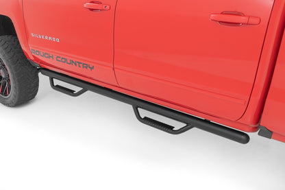 Nerf Steps | Double Cab | 6.5 Ft Bed |GMC Sierra/ Chevrolet Silverado  2WD/4WD | 2014-2018 | Rough Country | RCC1489QCB
