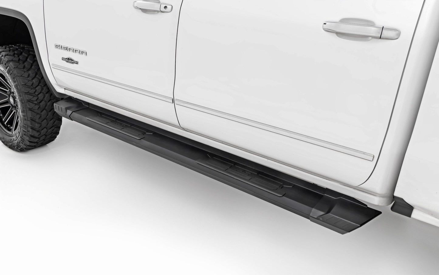 HD2 Running Boards | Extended Cab | Chevrolet Silverado/GMC Sierra  1500, 2500, 3500/ HD 2WD/4WD | 2007-2019 | Rough Country | SRB071777A