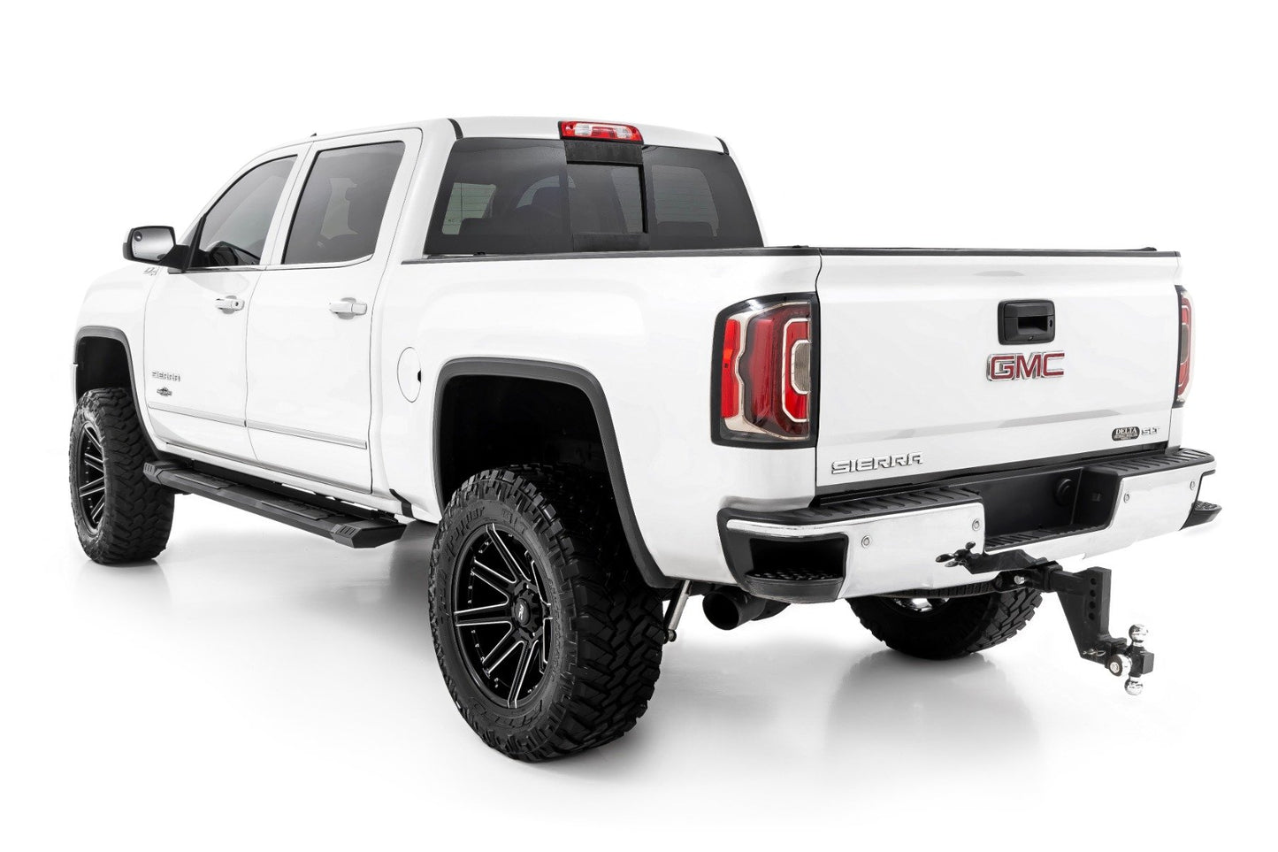 HD2 Running Boards | Extended Cab | Chevrolet Silverado/GMC Sierra  1500, 2500, 3500/ HD 2WD/4WD | 2007-2019 | Rough Country | SRB071777A