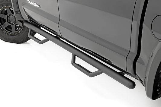Nerf Steps | Full Length | Crew | 5.5 Ft Bed | Toyota Tundra | 2007-2021 | Rough Country | RCT0786CCB