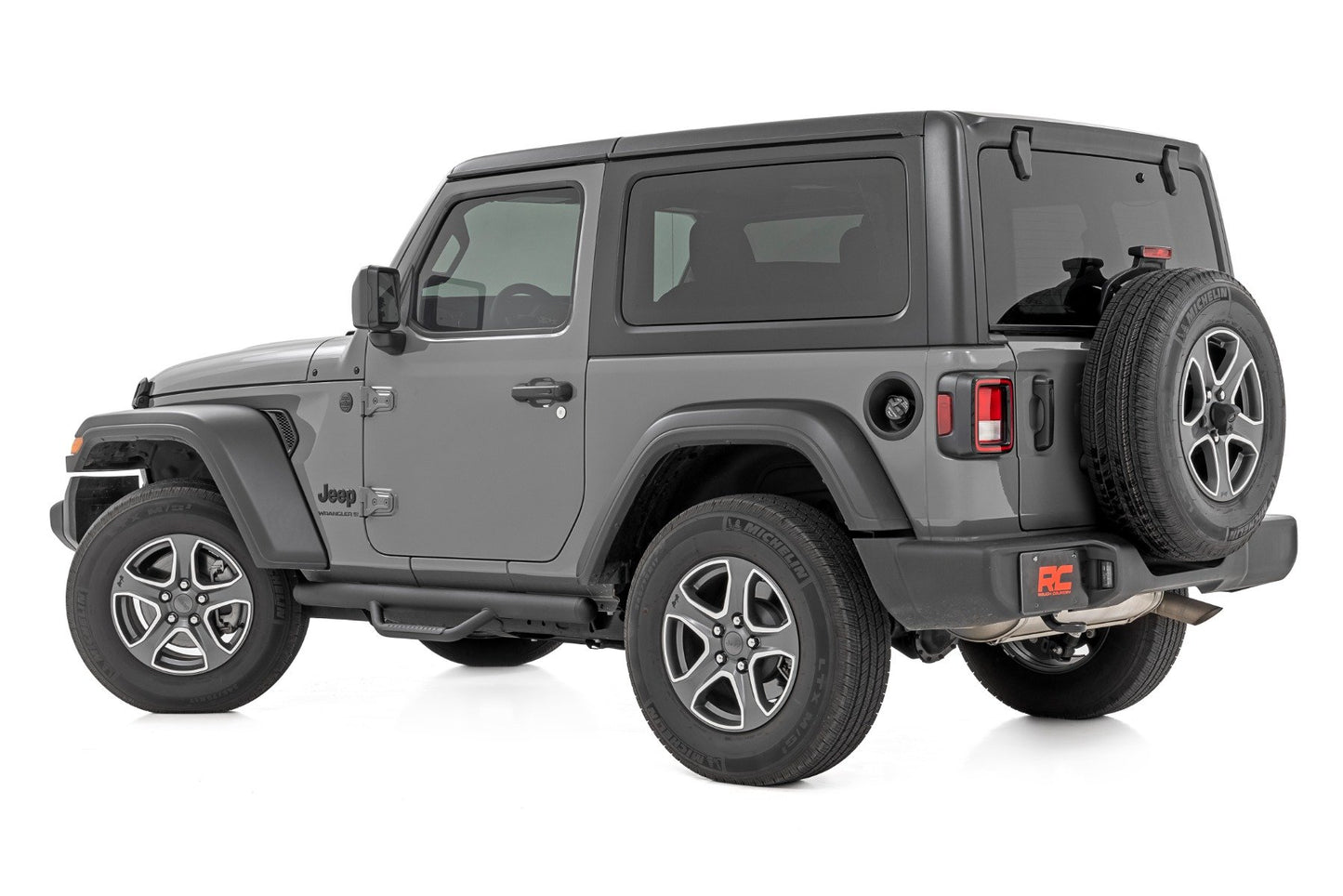Nerf Steps | Full Length | 2 Door | Jeep Wrangler JL 4WD | 2018-2021 | Rough Country | RCJ1846B