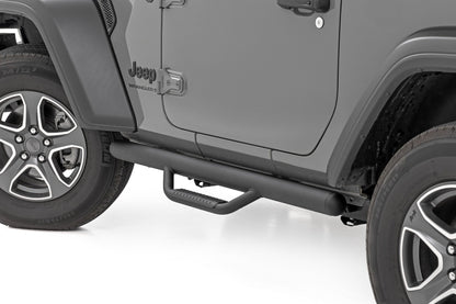 Nerf Steps | Full Length | 2 Door | Jeep Wrangler JL 4WD | 2018-2021 | Rough Country | RCJ1846B