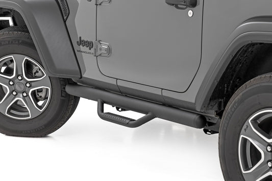 Nerf Steps | Full Length | 2 Door | Jeep Wrangler JL 4WD | 2018-2021 | Rough Country | RCJ1846B