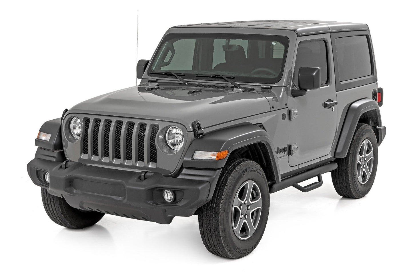 Nerf Steps | Full Length | 2 Door | Jeep Wrangler JL 4WD | 2018-2021 | Rough Country | RCJ1846B
