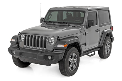 Nerf Steps | Full Length | 2 Door | Jeep Wrangler JL 4WD | 2018-2021 | Rough Country | RCJ1846B