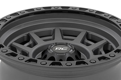 Rough Country 85 Series Wheel | Simulated Beadlock | Gunmetal Gray/Black | 17x9 | 6x5.5 | -12mm | 2002-2006 |  85170912A