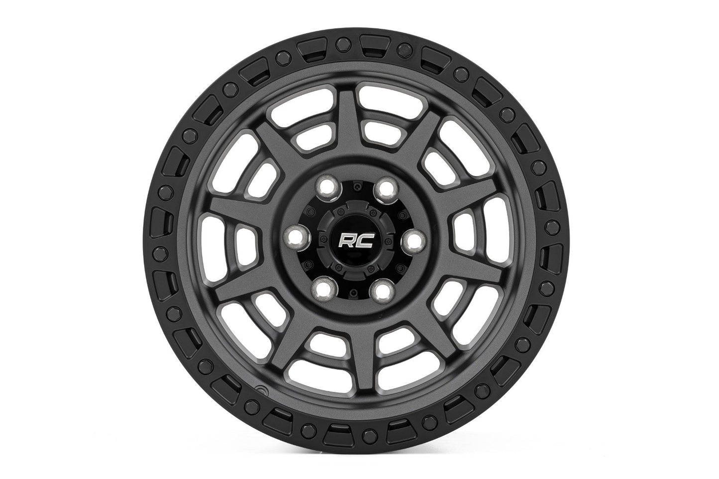 Rough Country 85 Series Wheel | Simulated Beadlock | Gunmetal Gray/Black | 17x9 | 6x135 | -12mm | 2004-2008 |  85170917A