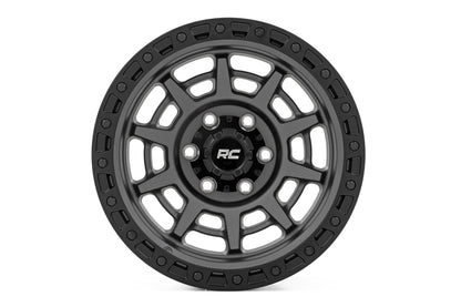 Rough Country 85 Series Wheel | Simulated Beadlock | Gunmetal Gray/Black | 17x9 | 6x5.5 | -12mm | 2002-2006 |  85170912A