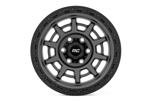 Rough Country 85 Series Wheel | Simulated Beadlock | Gunmetal Gray/Black | 17x9 | 6x5.5 | -12mm | 2002-2006 |  85170912A