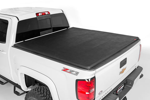 Bed Cover | Tri Fold | Soft | 6'7" Bed | Chevrolet Silverado/GMC Sierra 1500 Truck 2WD/4WD | 1988-1999 | Rough Country | 41288650A