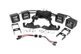 LED Light | Fog Mount | Dual 2" Black Pairs | Chevy Silverado 1500/2500HD/3500HD 2WD/4WD | 2007-2013 | Rough Country | 70762