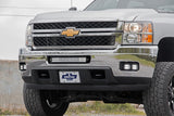 LED Light | Fog Mount | Dual 2" Black Pair | Chevy Silverado 2500 HD/3500 HD | 2011-2014 | Rough Country | 70628