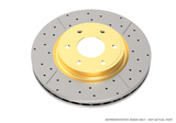 2018-2020 Toyota 86 & More | DBA Street Series Gold Cross-Drilled/Slotted Brake Rotor [Rear] | DBA2656X-10
